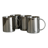 Set of 4 stainless steel cups