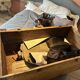 Old trunk / chest in solid wood – 100 cm – rustic / antique style