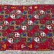 Ancient Uzbek Carpet Mixed Technique Flat Woven, Early 20th Century