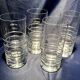 Set of 4 orangeade glasses water fruit juice in twisted crystal