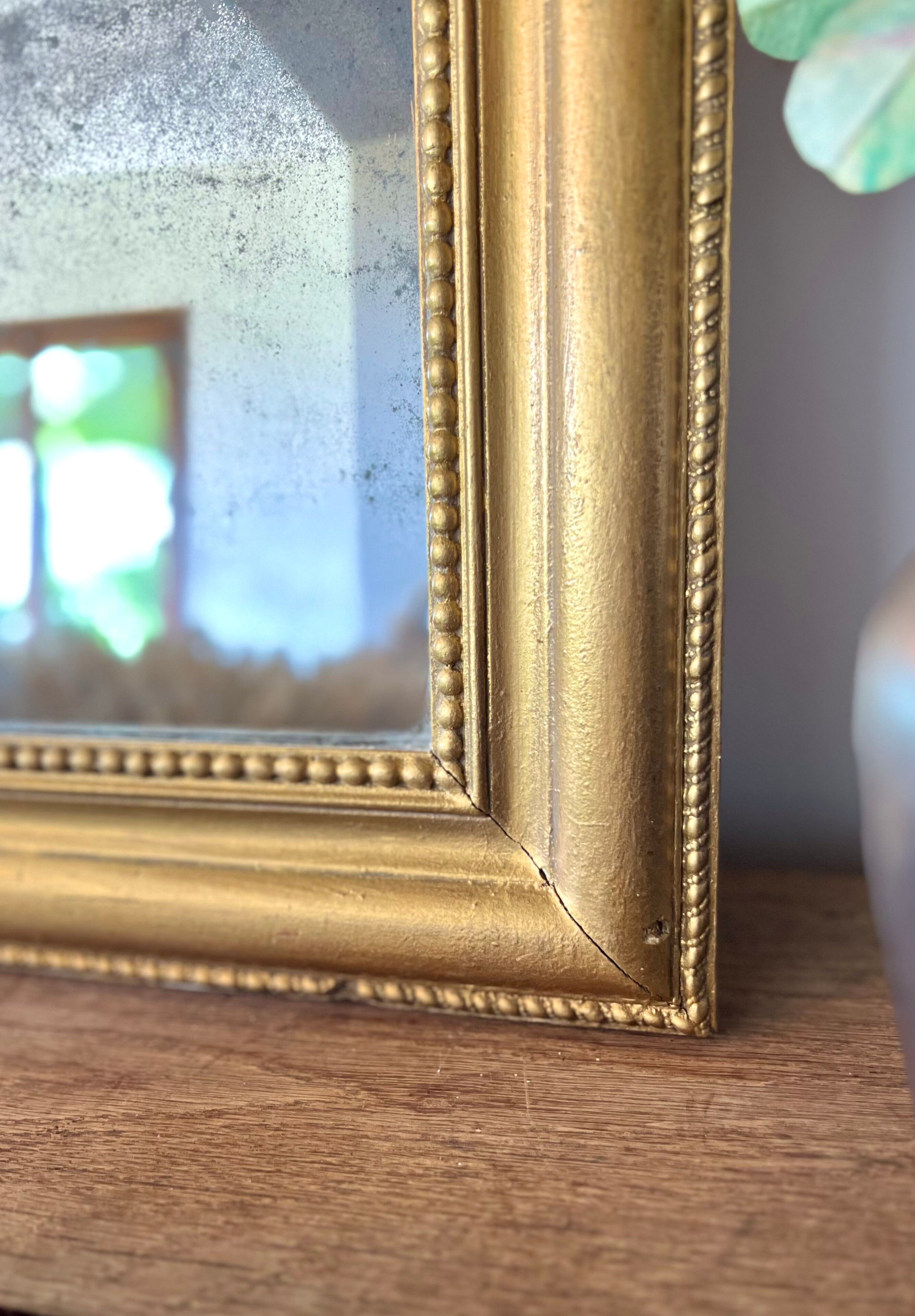 Louis Philippe mirror, mercury-glazed