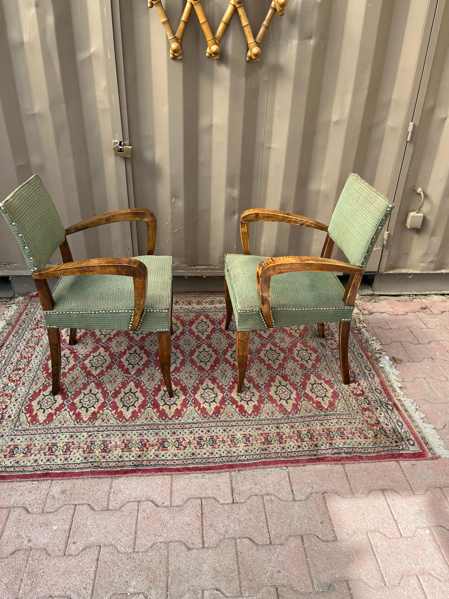 Pair of bridge armchairs