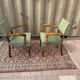 Pair of bridge armchairs