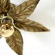 Beautiful brass ceiling or wall lamp from the 1970s by Willy Daro