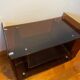 TV stand 70s smoked plexiglass