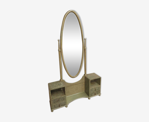 Antique Mirror Art Deco Dressing Table Green Marbled Selency Antique Mirror Art Deco Dressing Table, Antique Metal Dressing Table Mirror