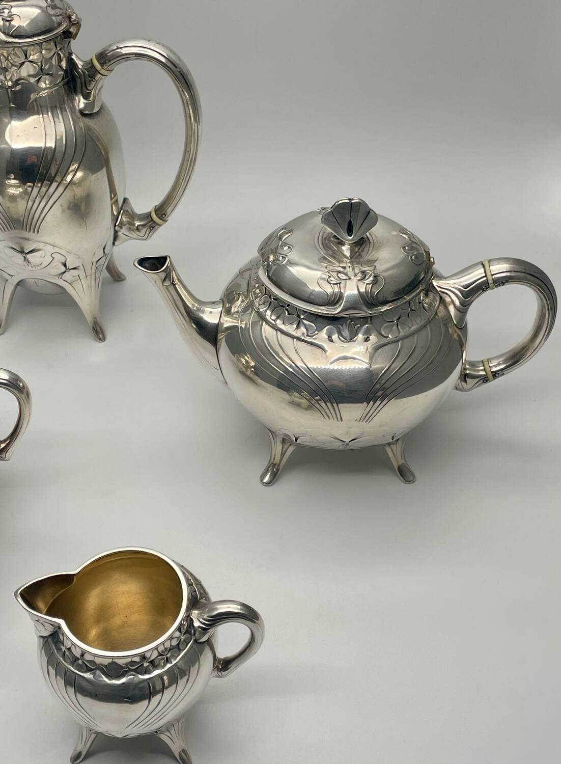 Gallia Christofle Tea/Coffee Service, Art Nouveau 1900