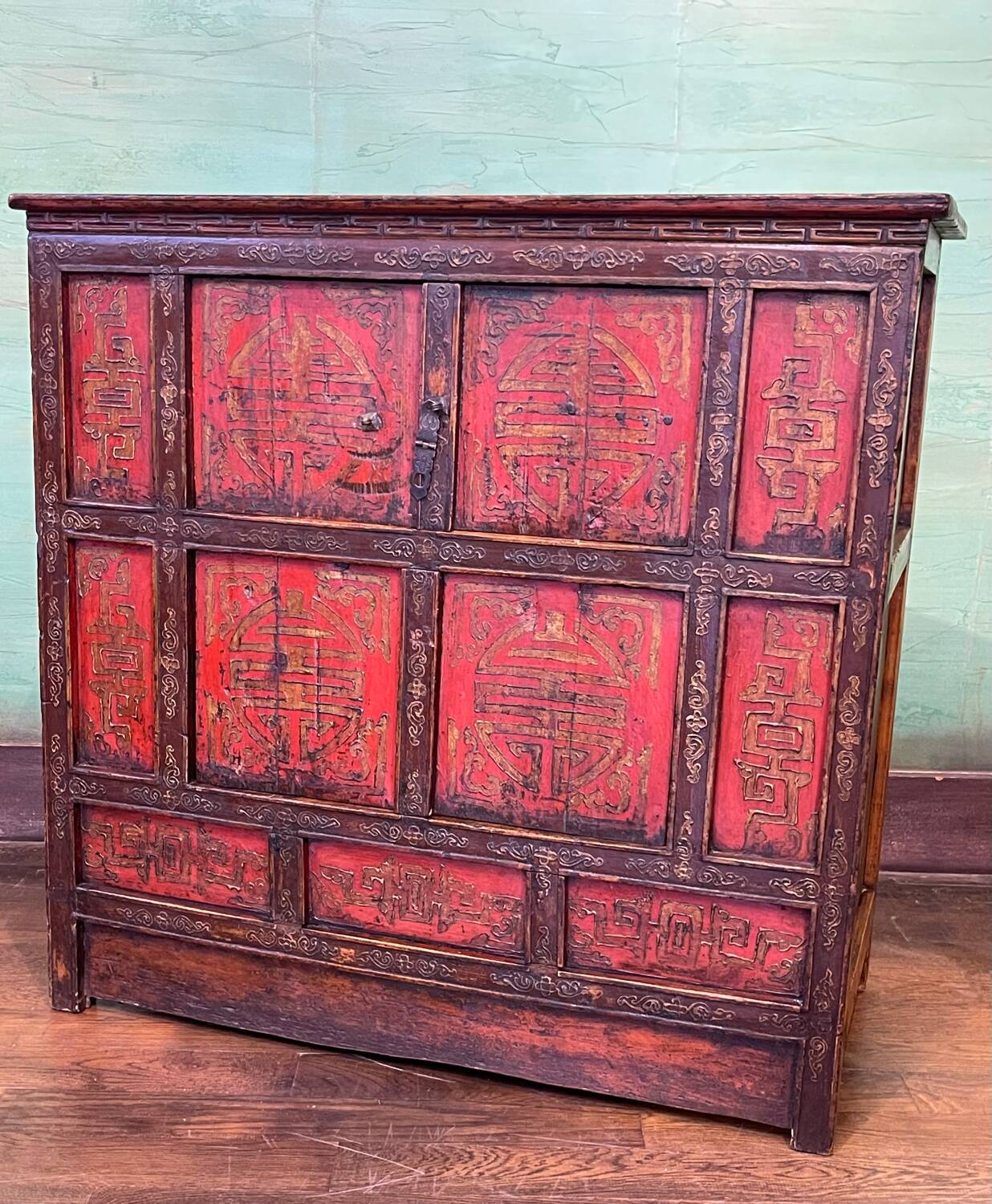 Tibetan 4-door sideboard