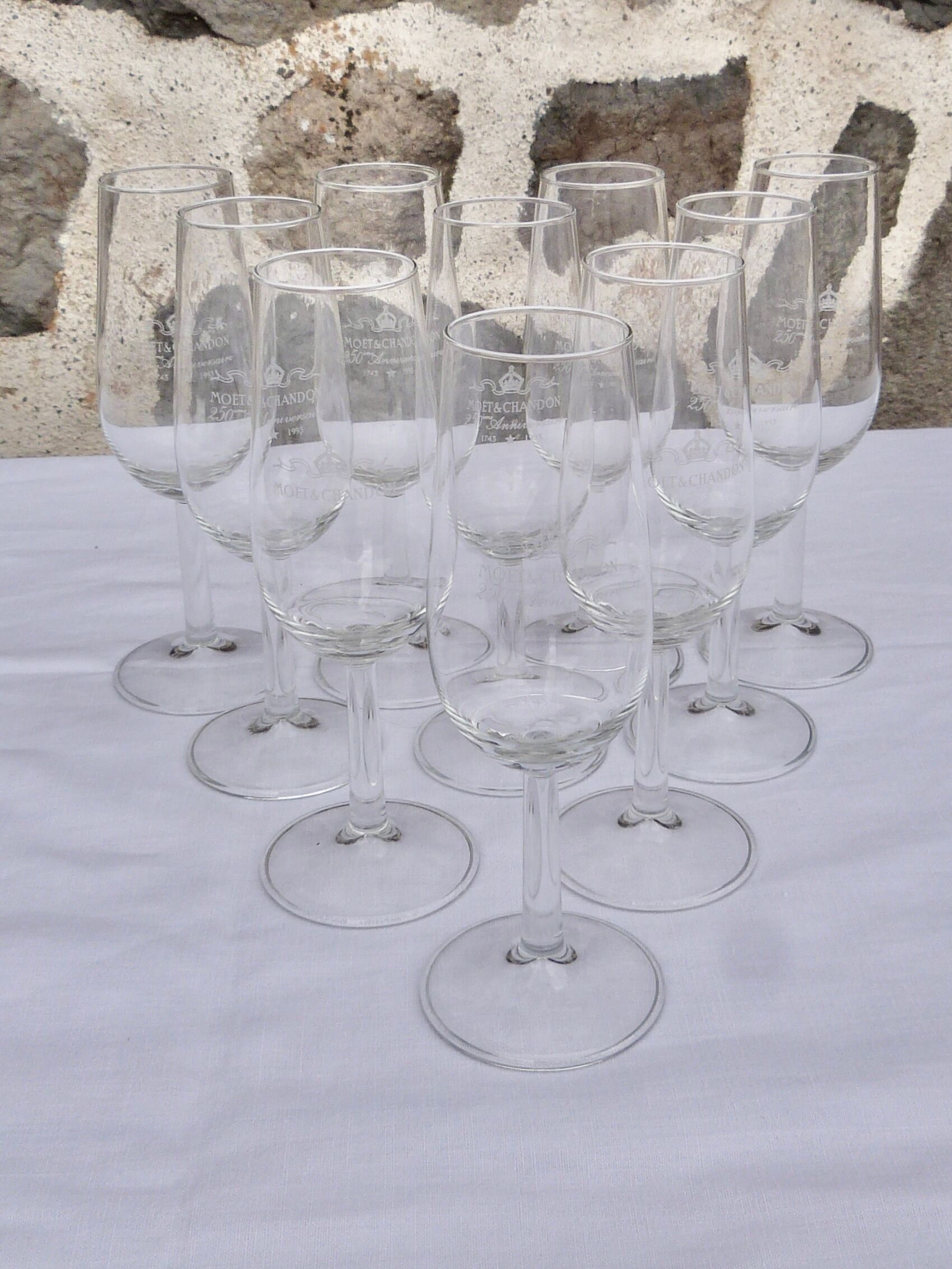Set of 10 champagne flutes Moët & Chandon