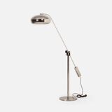 Chrome space age floor lamp from the 70s with adjustable rod arm
