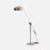 Chrome space age floor lamp from the 70s with adjustable rod arm