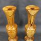 Pair of large Czechoslovakian wooden vases, mixed woods, 1960s