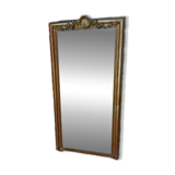 19th century mirror in wood and gilded stucco "scallop shell"