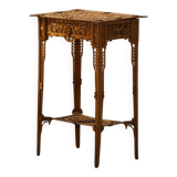 Console / Carved Side Table in Chippendale Style from the 20th Century with Storage