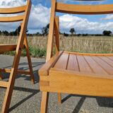Set of 3 vintage folding chairs
