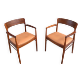 Paire de fauteuils par Henning Kjaernulf, 1960