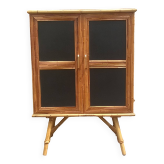 Audoux Minet style rattan sideboard