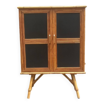 Rattan buffet in Audoux Minet style