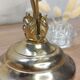 Lampe fleur métal doré