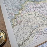 Mongolie, Asie. Planche géographique imprimée en 1900.