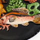 Assiette Barbotine Bord de mer