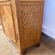 Antique marquetry wooden display cabinet