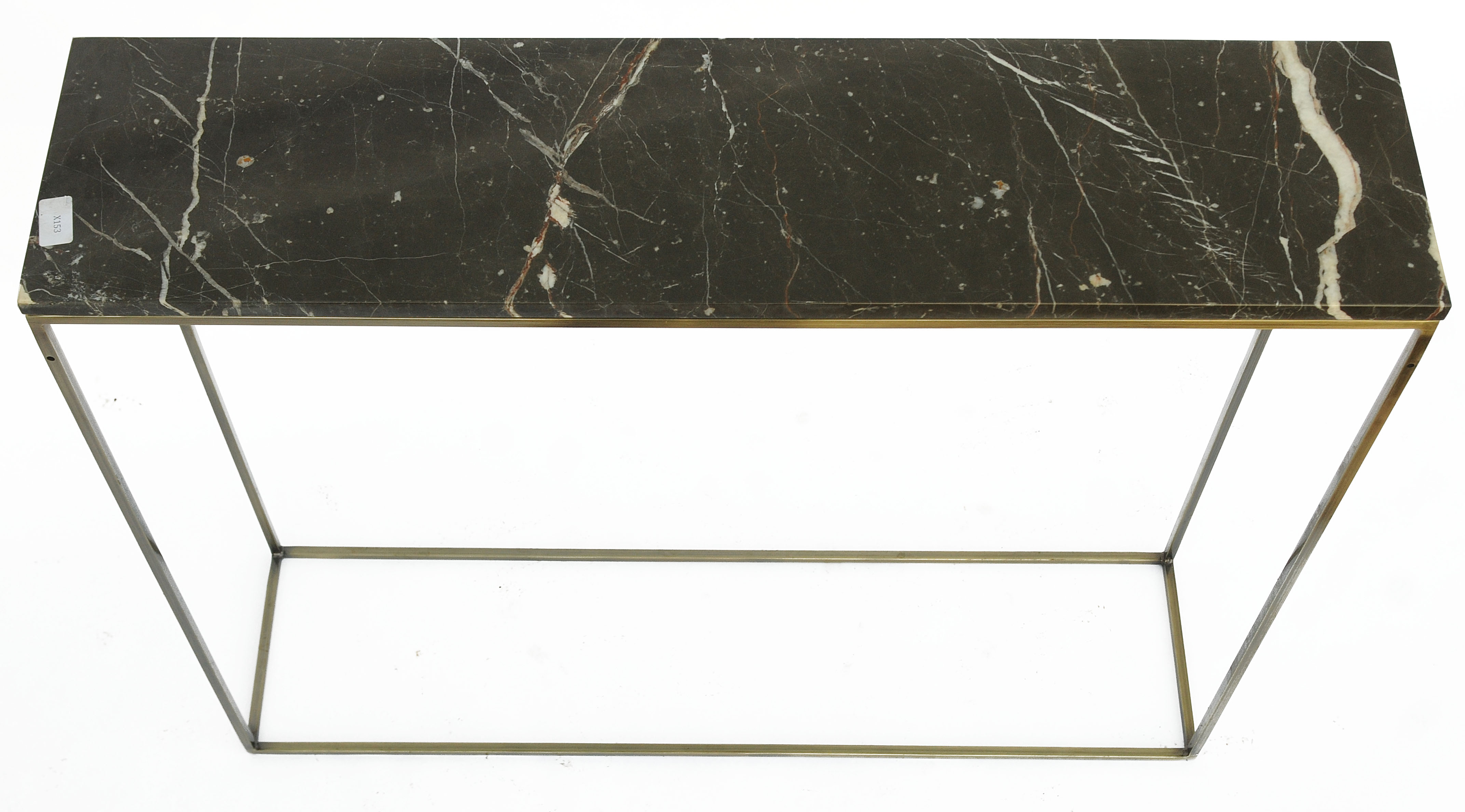 Brass and marble console