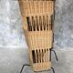 Vintage cocktail bar in wicker and metal - 1960