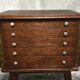 Empty silverware cabinet / vintage cutlery cabinet on tapered legs – year
