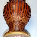 Antique Shanghai vase woven rattan bamboo ceramic People's Republic of China
