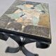 Cast iron & slate stone side table | 1960s