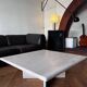 Vintage square travertine table, 1970s