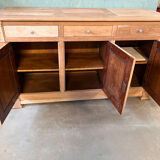 Bahut enfilade vintage en bois brut