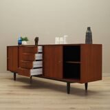 Enfilade en teck, design danois, années 1970, production : Danemark