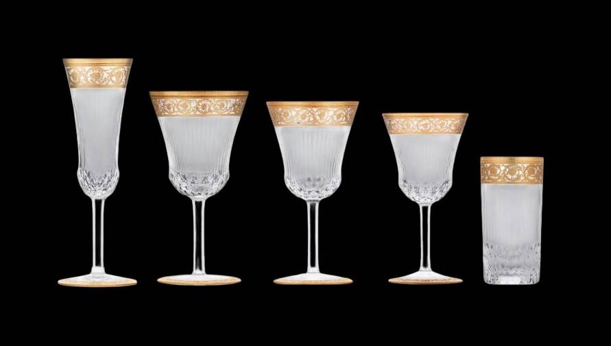 Crystal service from Saint Louis with 40 glasses - "Thistle" collection.