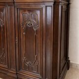Renaissance-style notary cabinet in solid walnut – 19th century