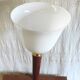 Mazda table lamp in wood and opaline - mid 20th century.