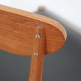 4 Scandinavian chairs skaï black