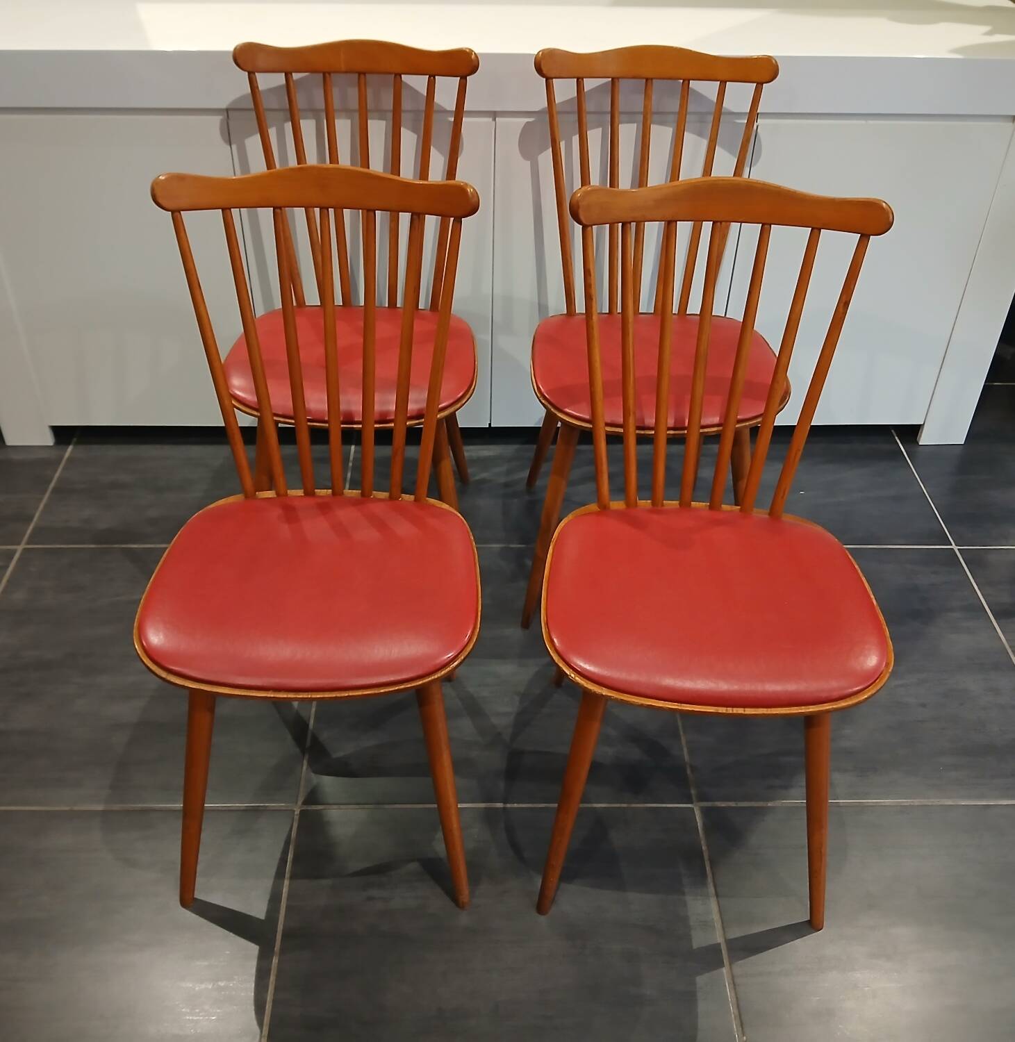 Set of 4 Baumann Menuet chairs, vintage 1970s