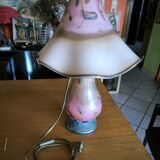Large mushroom lamp in glass paste by Pascal GUYOT