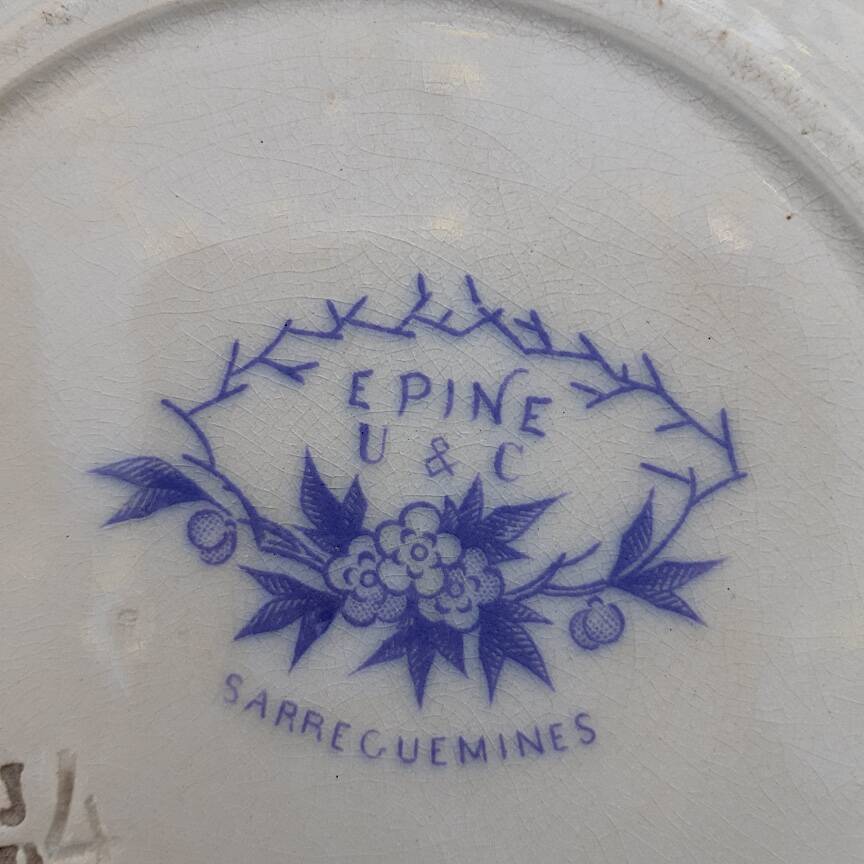 dessert plate Sarreguemines "thorn"