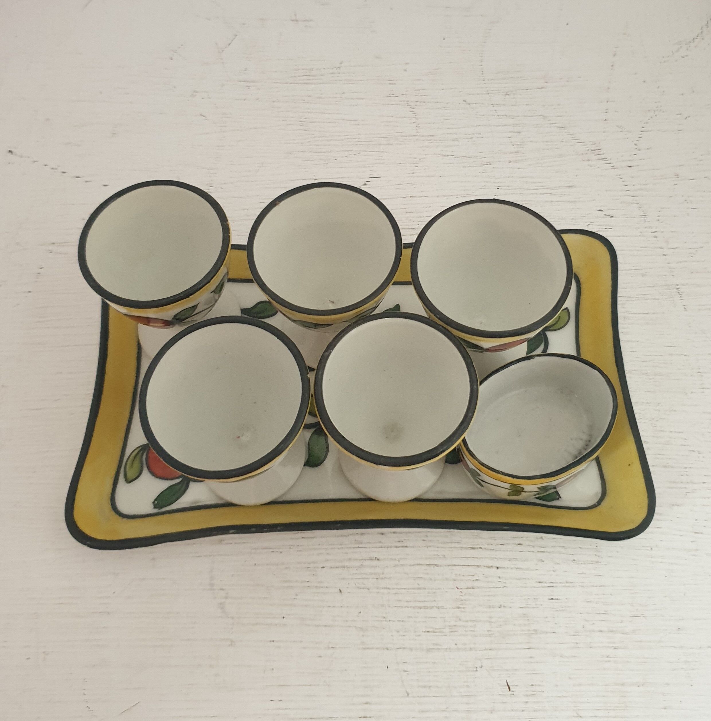 Set of vintage coquetiers in Limoges porcelain