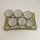 Set of vintage coquetiers in Limoges porcelain