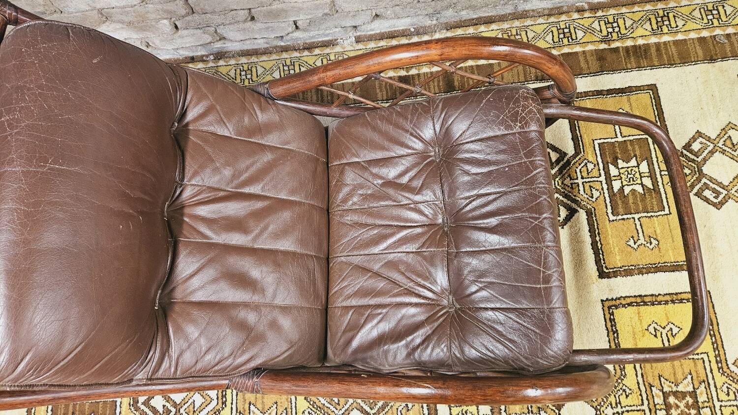 Bamboo rocking chair from the 1970s