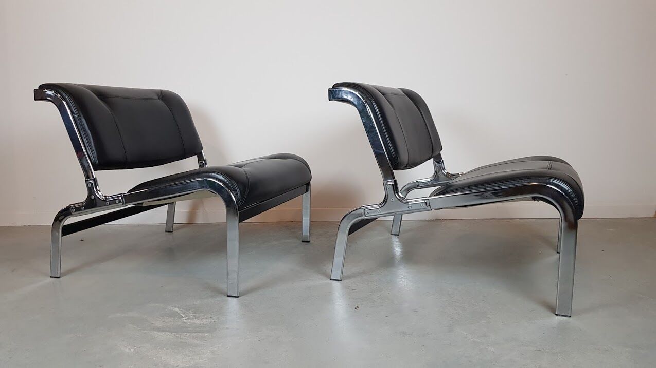 Paire de fauteuils Whist par Olivier Mourgue