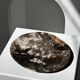 Medium petrified wood dish or pocket emptier, predominantly gray 1137