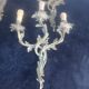 4 large bronze wall lights 3 louis xv rocaille lights
