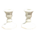 set of 2 vintage white porcelain candlesticks