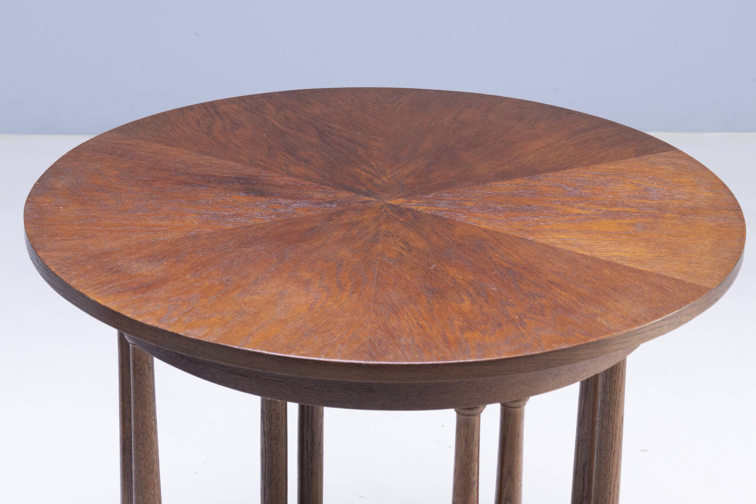 Art Nouveau seating set, bentwood table, armchairs & stools, circa 1910