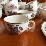 Service 85 pieces crockery Villeroy and Boch Vieux Strasbourg floral decoration